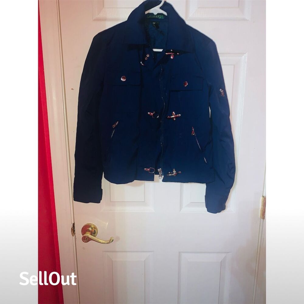 Ralph Lauren Women's Navy Blue Toggle Jacket Size S Casual Nautical